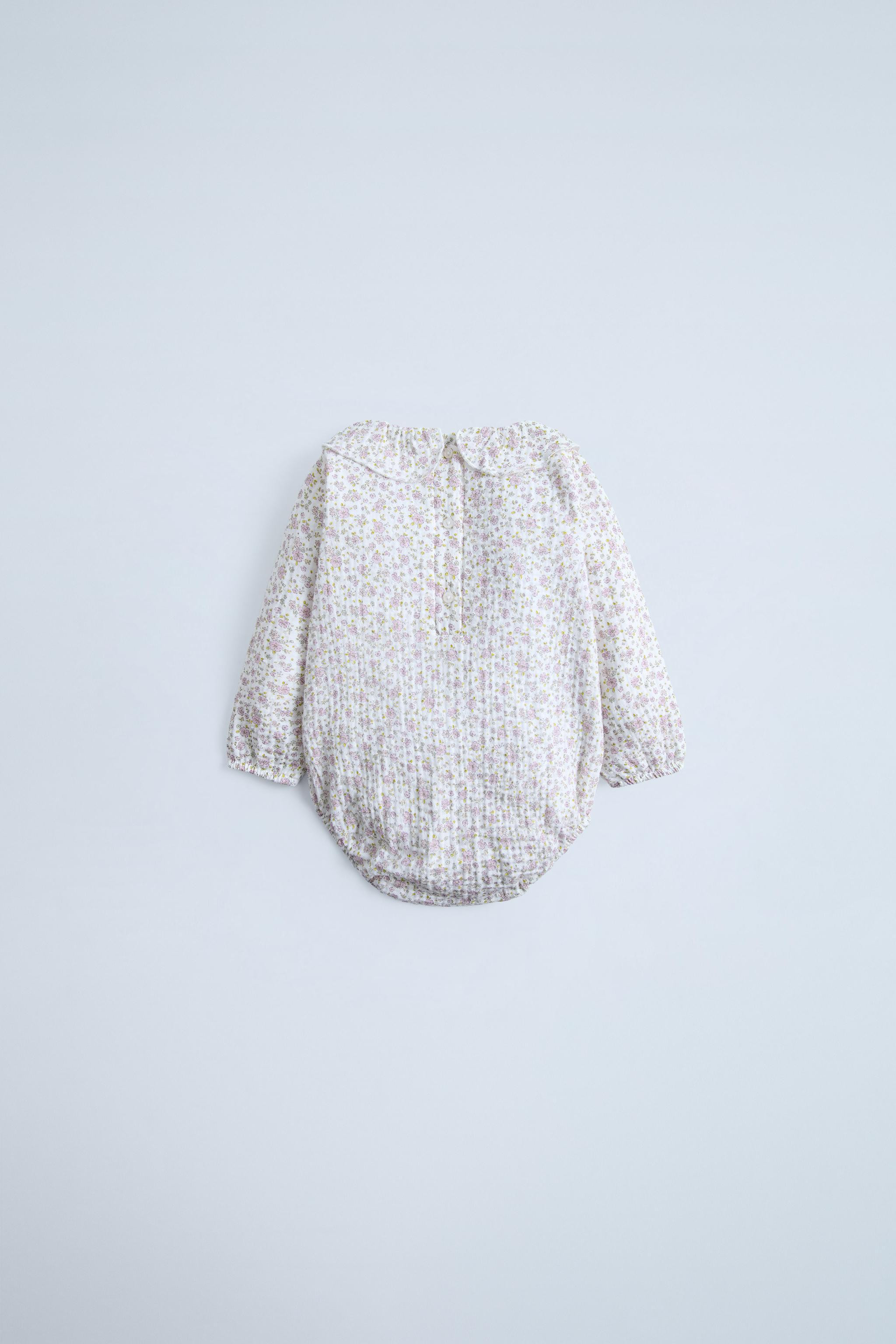 FLORAL DOTTED MESH BODYSUIT | Zara US