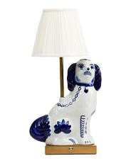 18in Cordless Staffordshire Dog Lamp With Pleated Shade | New Arrivals | TJ Maxx | TJ Maxx