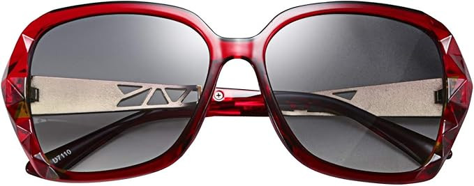 FEISEDY Polarized Women Square Sunglasses Sparkling Composite Shiny Frame B2289 | Amazon (US)