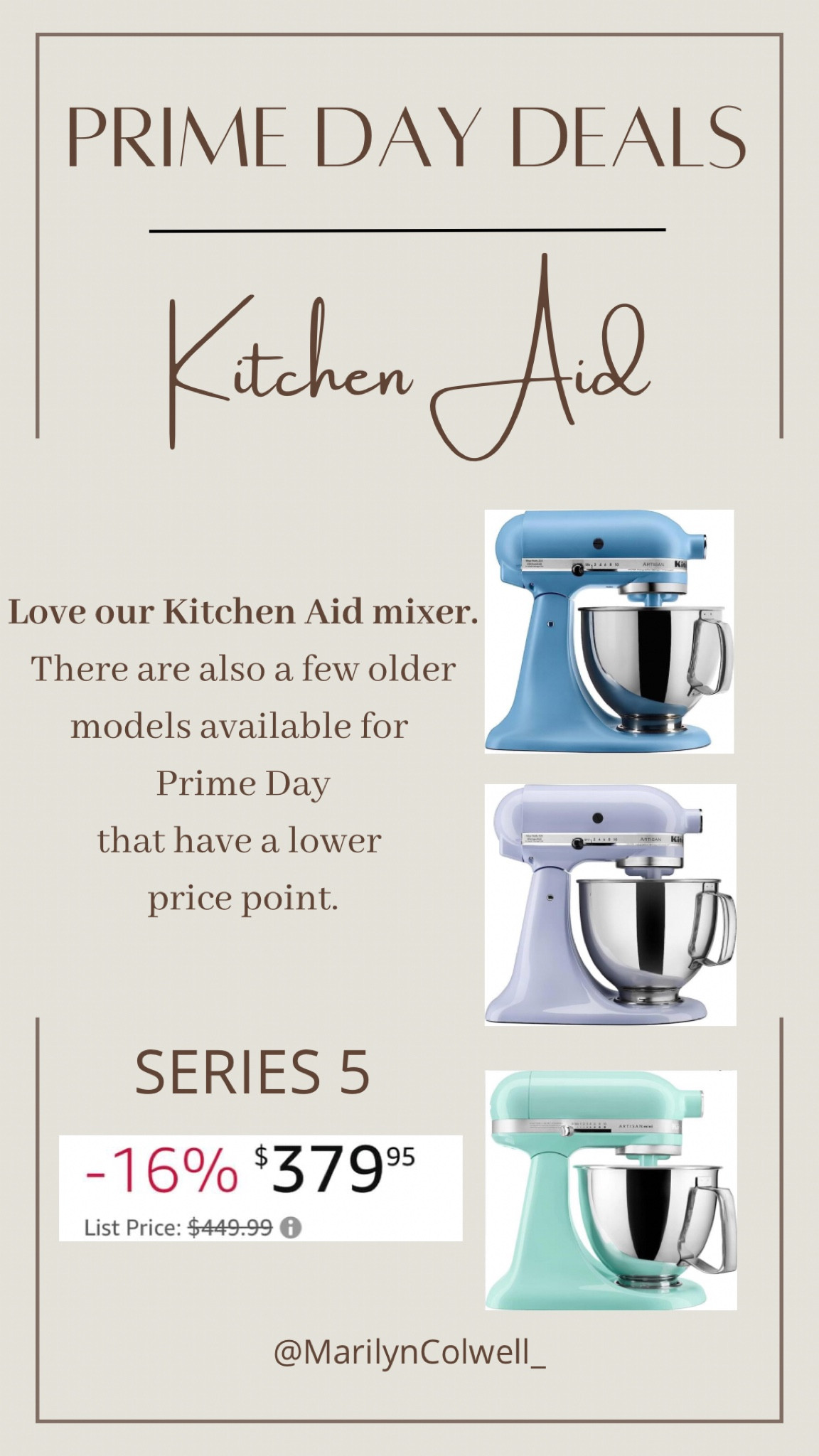 Amazon Prime Day Deals🫶🏻

Kitchen Aid Mixer, Amazon home, gifts for mom, gifts for her, baking, cook essentials

#LTKxPrimeDay #LTKhome #LTKsalealert