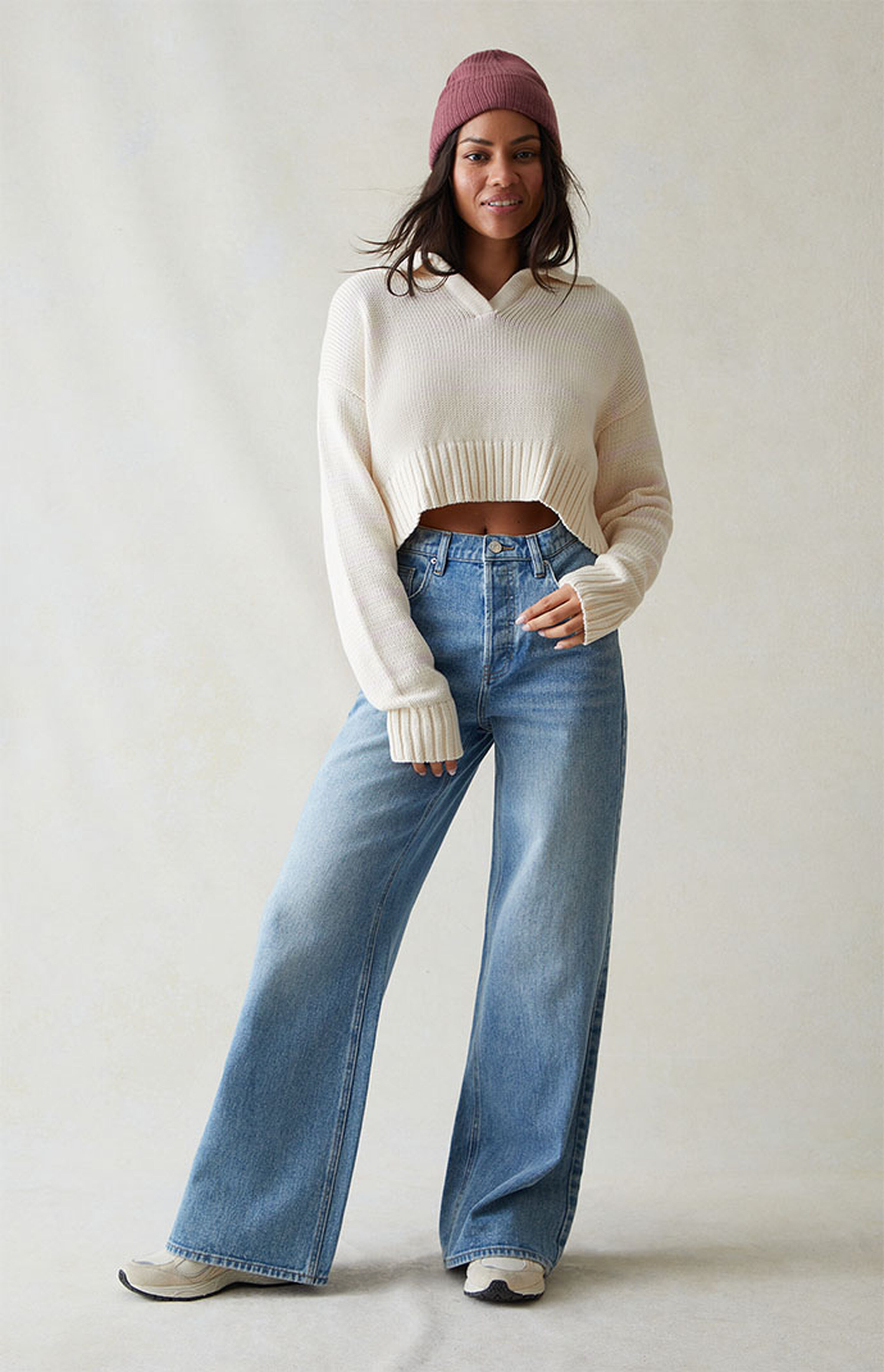 PacSun Medium Blue Wide Leg Jeans | PacSun
