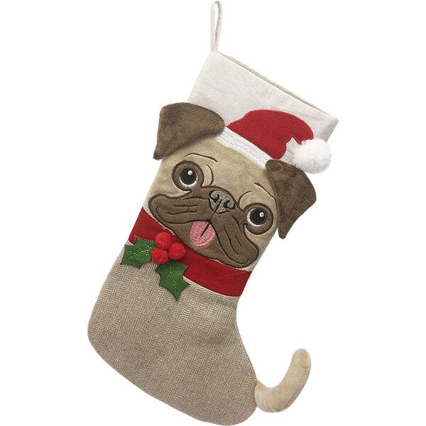 Merry Pug-Mas Christmas Stocking | Maisonette