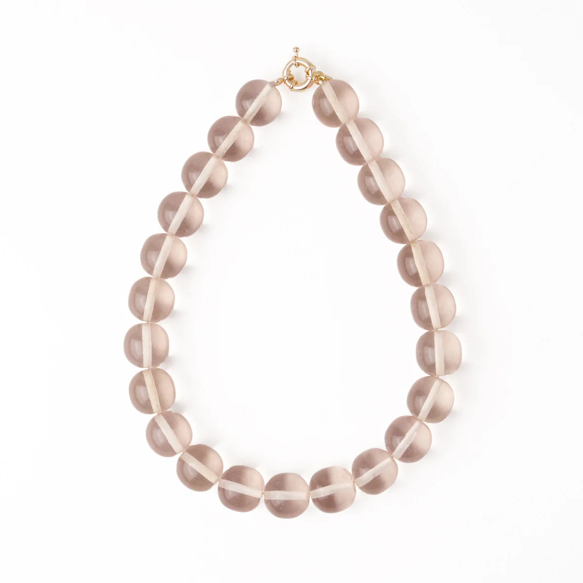 Iris Large Resin Bead Necklace Clear | INK+ALLOY
