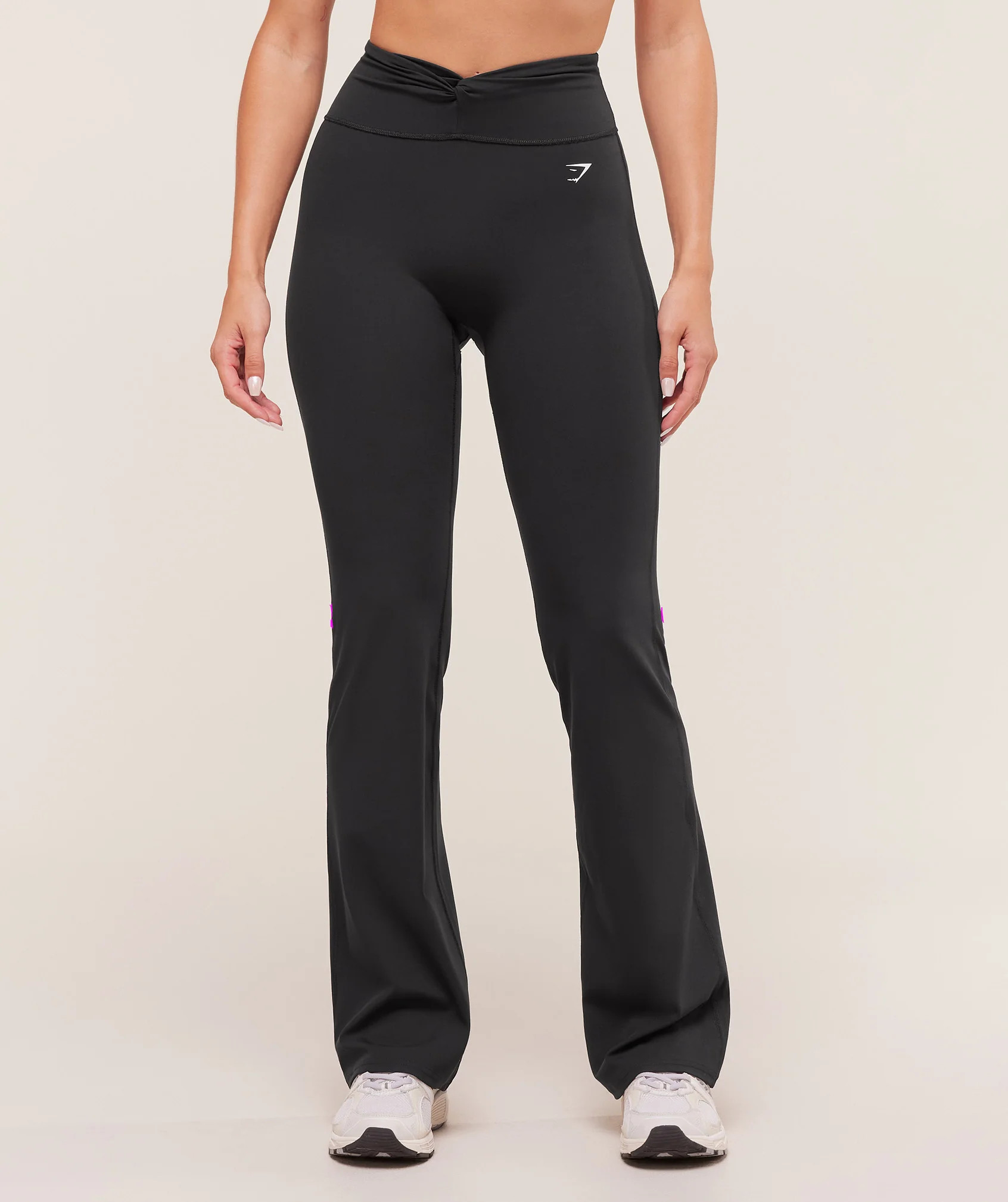 Gymshark Twist Front Straight Leg Legging - Black | Gymshark US