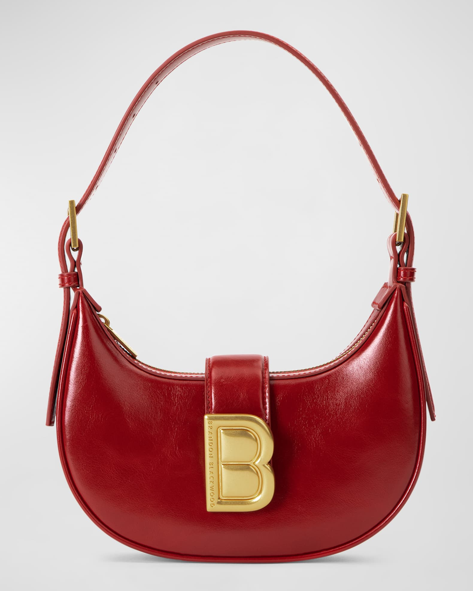 Luna Zip Leather Shoulder Bag | Neiman Marcus
