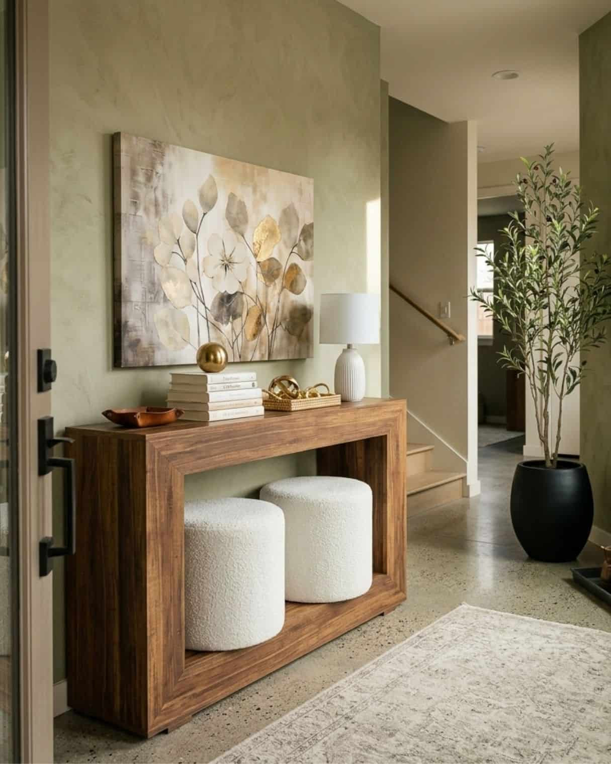 Warm Modern Chic Entryway Design With Wood Console Table

#entrywaydesign #entrywaydecor #consoletabledecor #modernentryway #homeideas

The mood board features furniture & decor from Wayfair. The mockup is an approximation of how this mood board design could look in a home.

#LTKHome