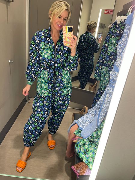 DVF collab with 🎯! So so good! I sized down in both this jumpsuit and pants linked ( took an xs). They are SO good! 🏃🏼 before they are sold out 💚🖤🤍🩵

#LTKstyletip