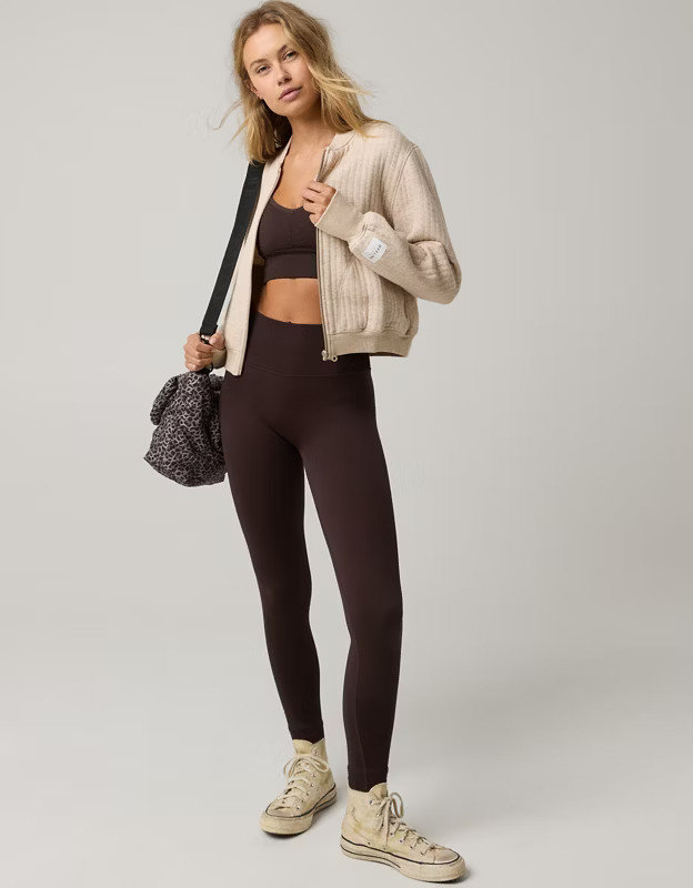 OFFLINE By Aerie Coffee Run Bomber Jacket | Aerie