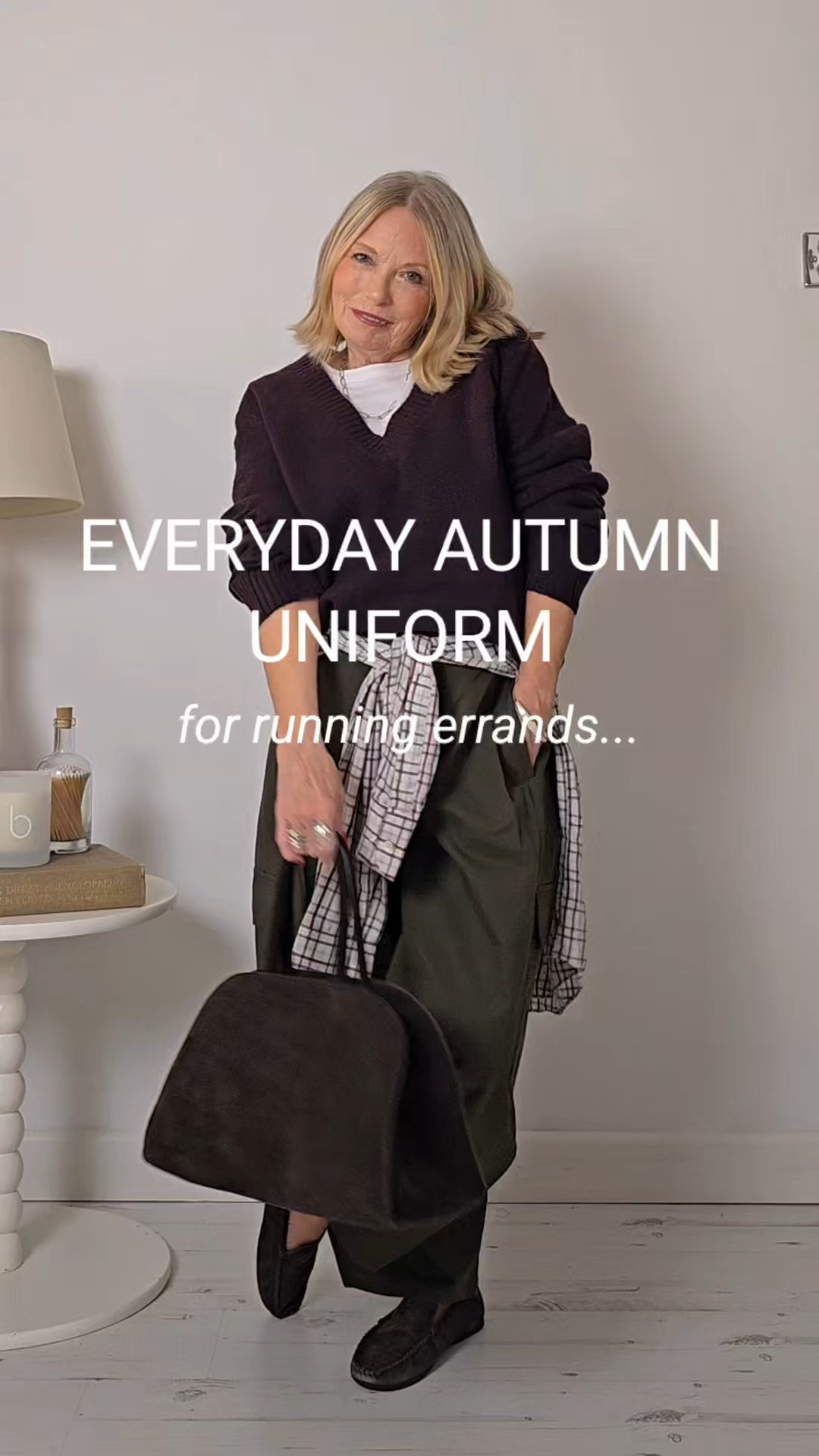 Easy everyday Autumn uniform  ...cargos - whitd tee - oversized knit sweater in aubergine- brown suede loafers - brown suede bag

#LTKautumn #LTKuk #LTKstyletip