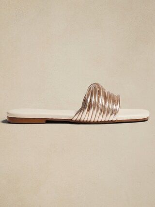 Twisted Strappy Leather Sandal | Banana Republic Factory