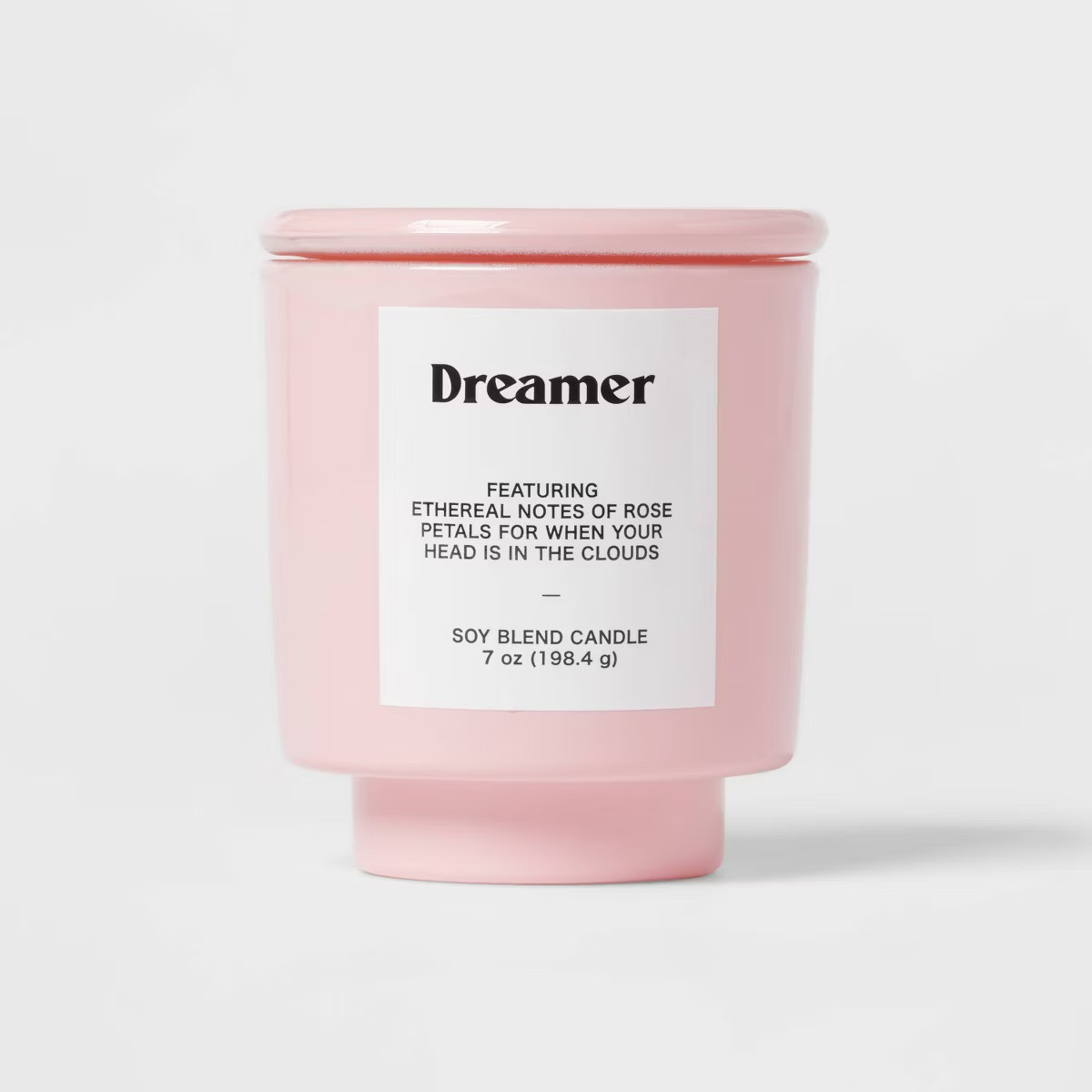 7oz Pink Exterior Painted Glass with Glass Lid Dreamer Candle Pink - Room Essentials™ | Target
