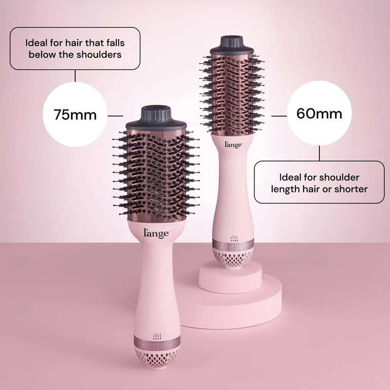 L'ange Hair Le Volume 2-in-1 Titanium Blow Dryer Brush Blush Hot Air Brush with Oval Barrel | Walmart (US)