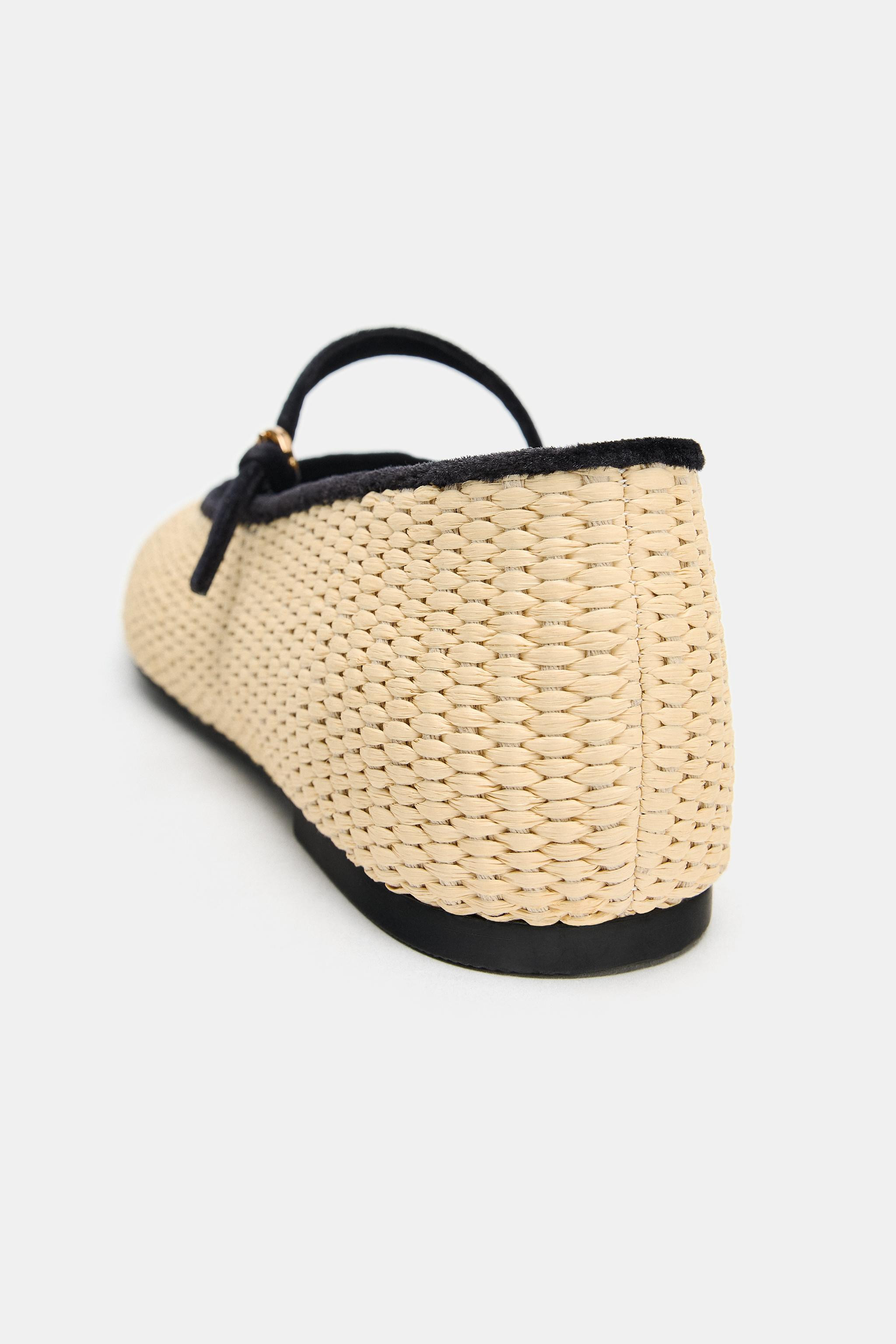 CONTRAST BRAIDED EFFECT BALLET FLATS | Zara US