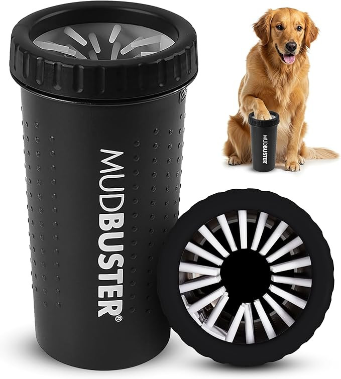 Dexas MudBuster Portable Dog Paw Washer/Paw Cleaner, Large, Matte Black- Special Edition (PW72025... | Amazon (US)