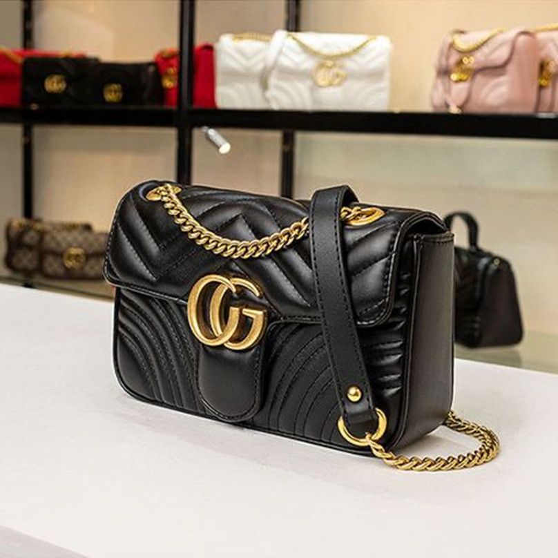 2022 Designers Leather Women Shoulder GG Bags Crossbody Luxury Handbags Clutch Purses Ladies Wall... | DHGate
