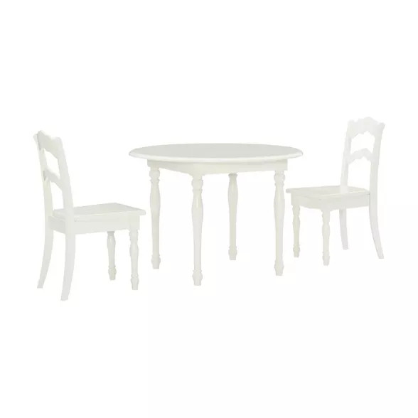 3pc Londyn Table and Chairs Set White - Powell Company | Target