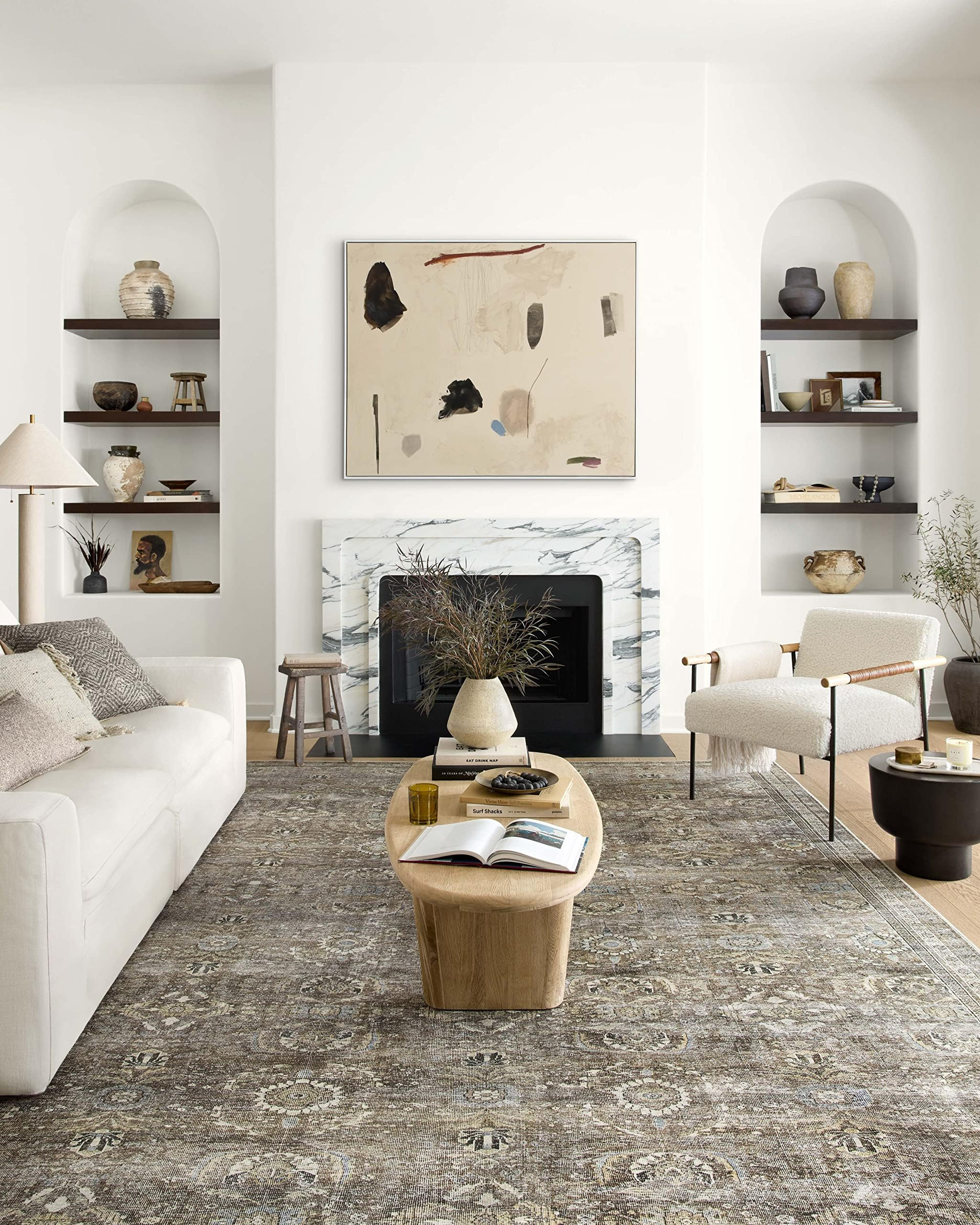 Loloi Layla Collection LAY-13 Antique/Moss 2'-6" x 9'-6" .13" Thick Runner Rug, Soft, Durable, Vi... | Amazon (US)