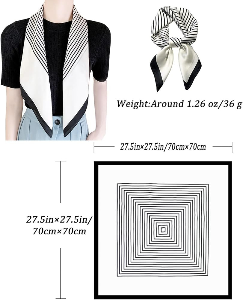 Saiusloa Neck Scarf For Womens Silky Head Scarves Hair Bandanas Square Scarf Fashion Accessories ... | Amazon (US)