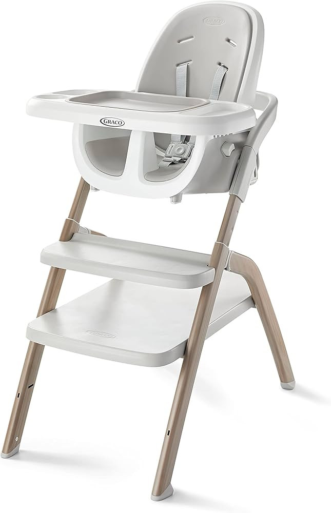 Graco EveryStep 6 in 1 High Chair, Babies and Toddlers Portable Slim High Chair with 6 Growing Stages from Infant to Toddler Seating, Convenient for Dining Time, Featured Design in Misty | Amazon (US)