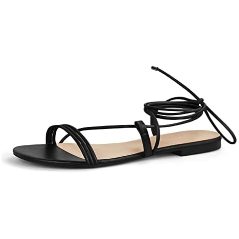The Drop Women's Samantha Flat Strappy Lace-Up Sandal | Amazon (US)