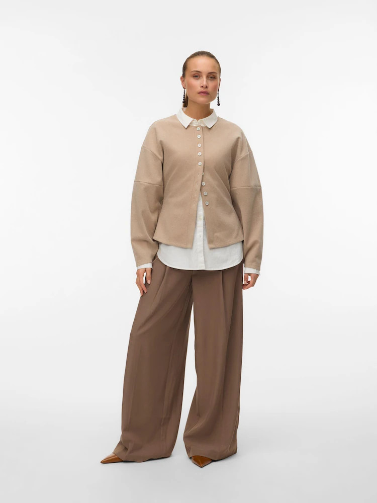 VERO MODA Brown Sculptured Knit Cardigan | Next US