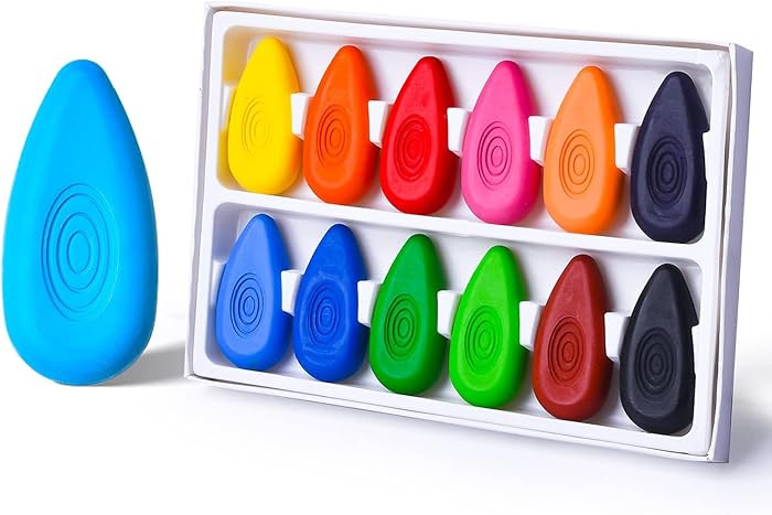 Four Candies Toddler Crayons 12 Count, Non Toxic Washable Crayons for Toddlers 1-3, Unbreakable E... | Amazon (US)