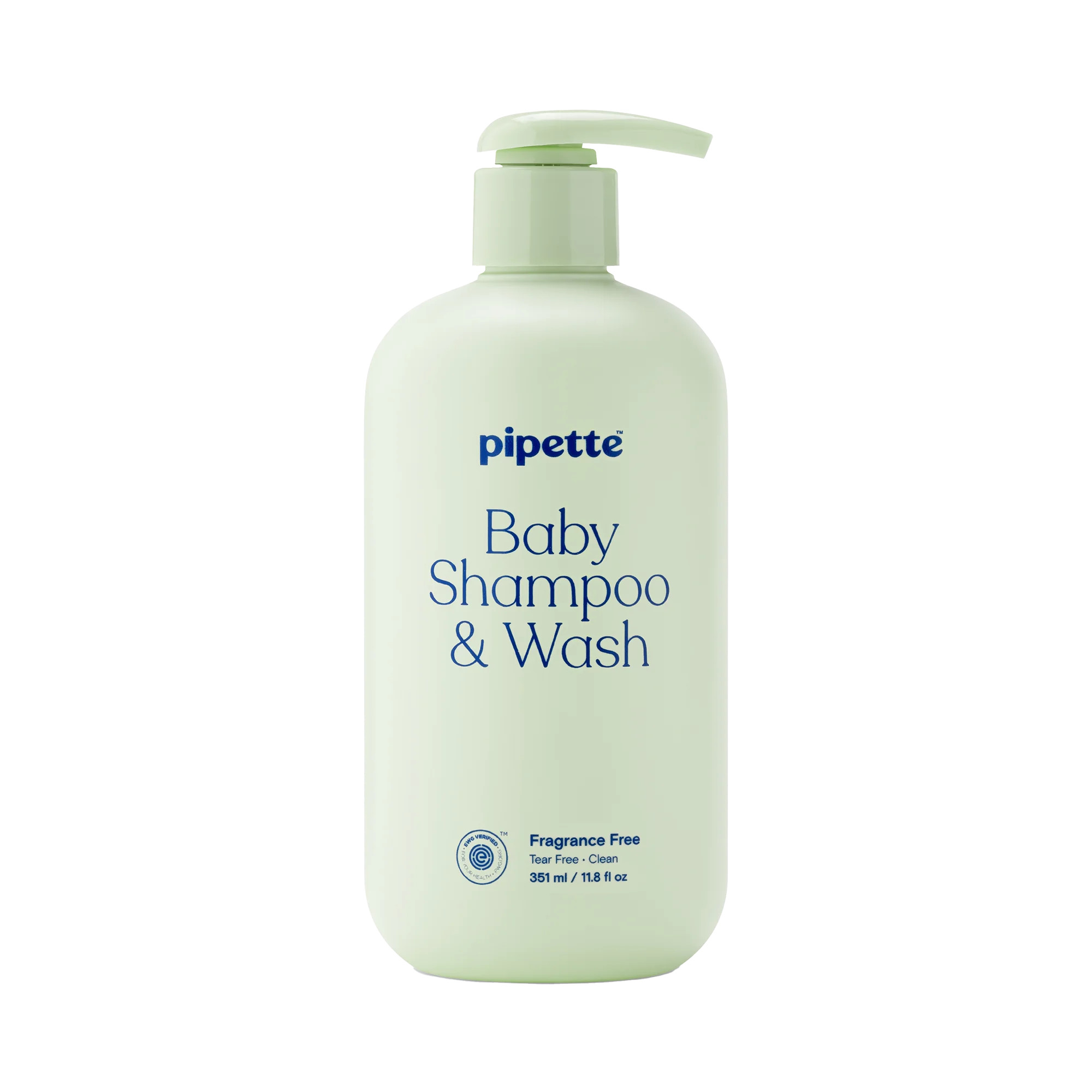 Pipette Tear-Free Baby Shampoo & Wash, Fragrance-Free for Sensitive Skin, 11.8 fl oz | Walmart (US)