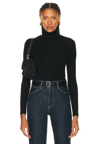 AGOLDE Pascale Turtleneck in Black - Black. Size L (also in M, XL). | FWRD 