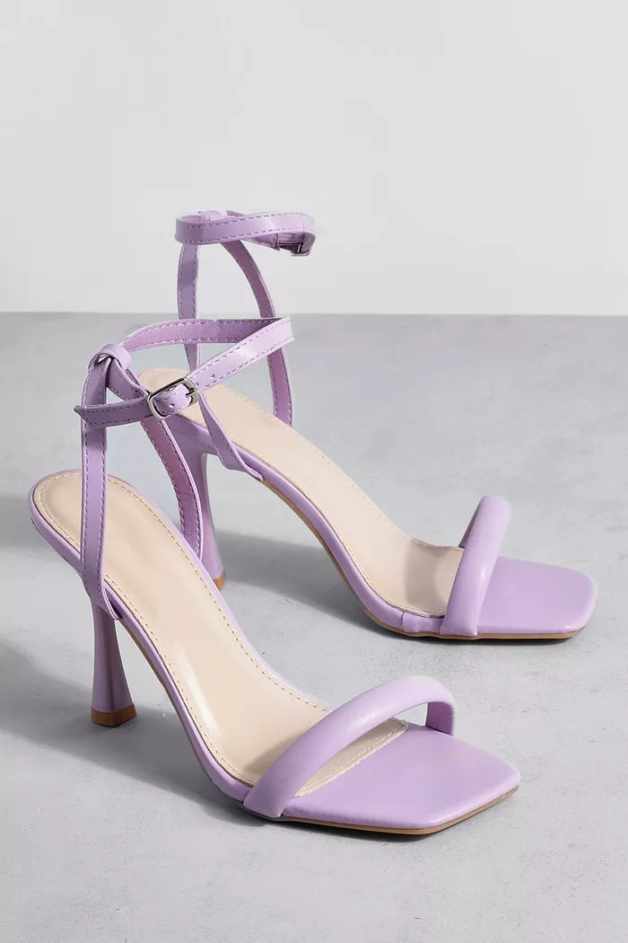 Wide Width Square Toe Two Part Heels | Boohoo.com (US & CA)