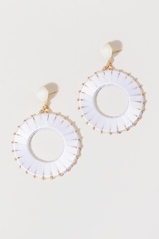 Kayleen Thread Wrapped Circle Drop Earrings | Francesca's