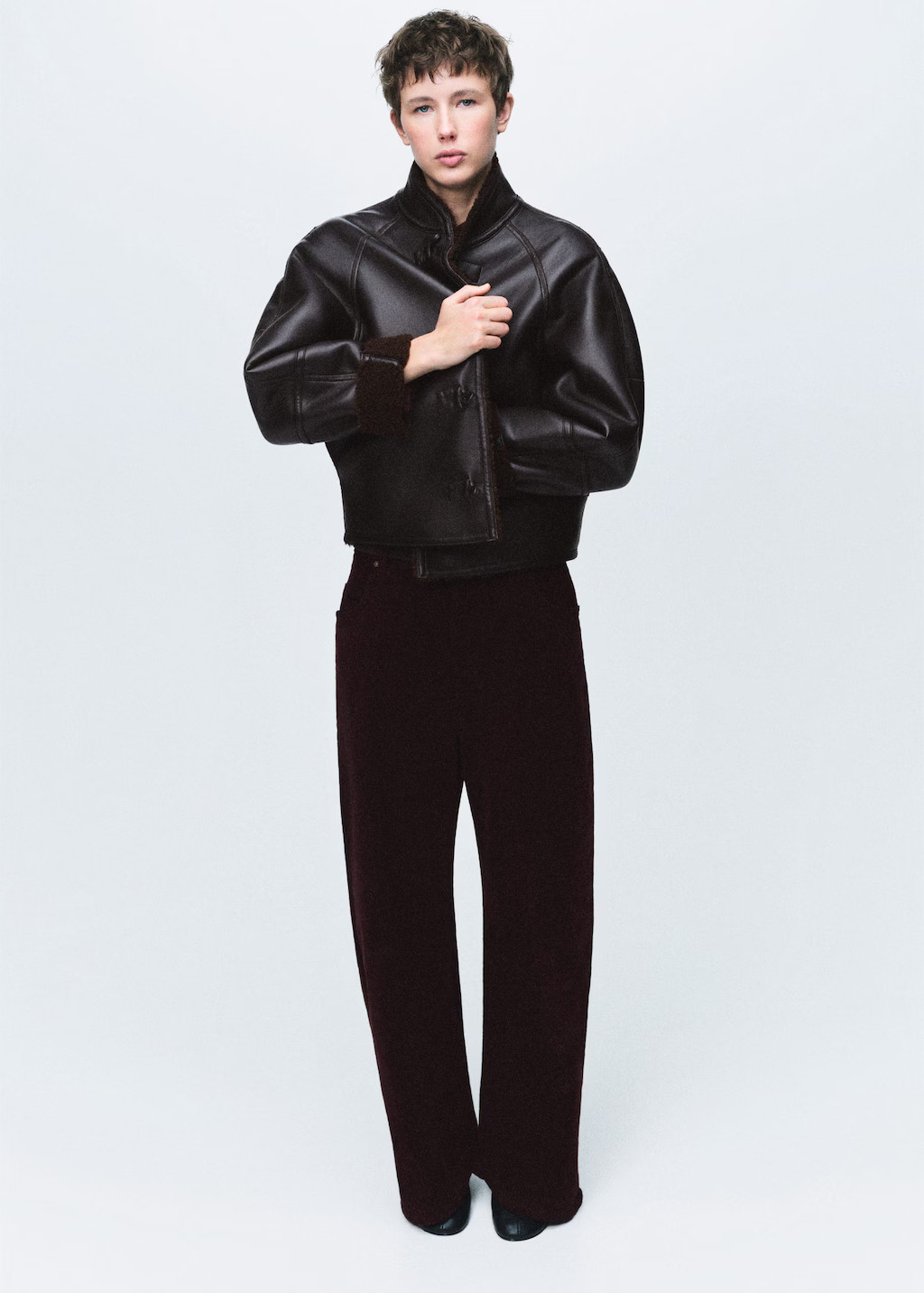 Shearling-effect reversible jacket black - Woman - M - MANGO | MANGO (UK)