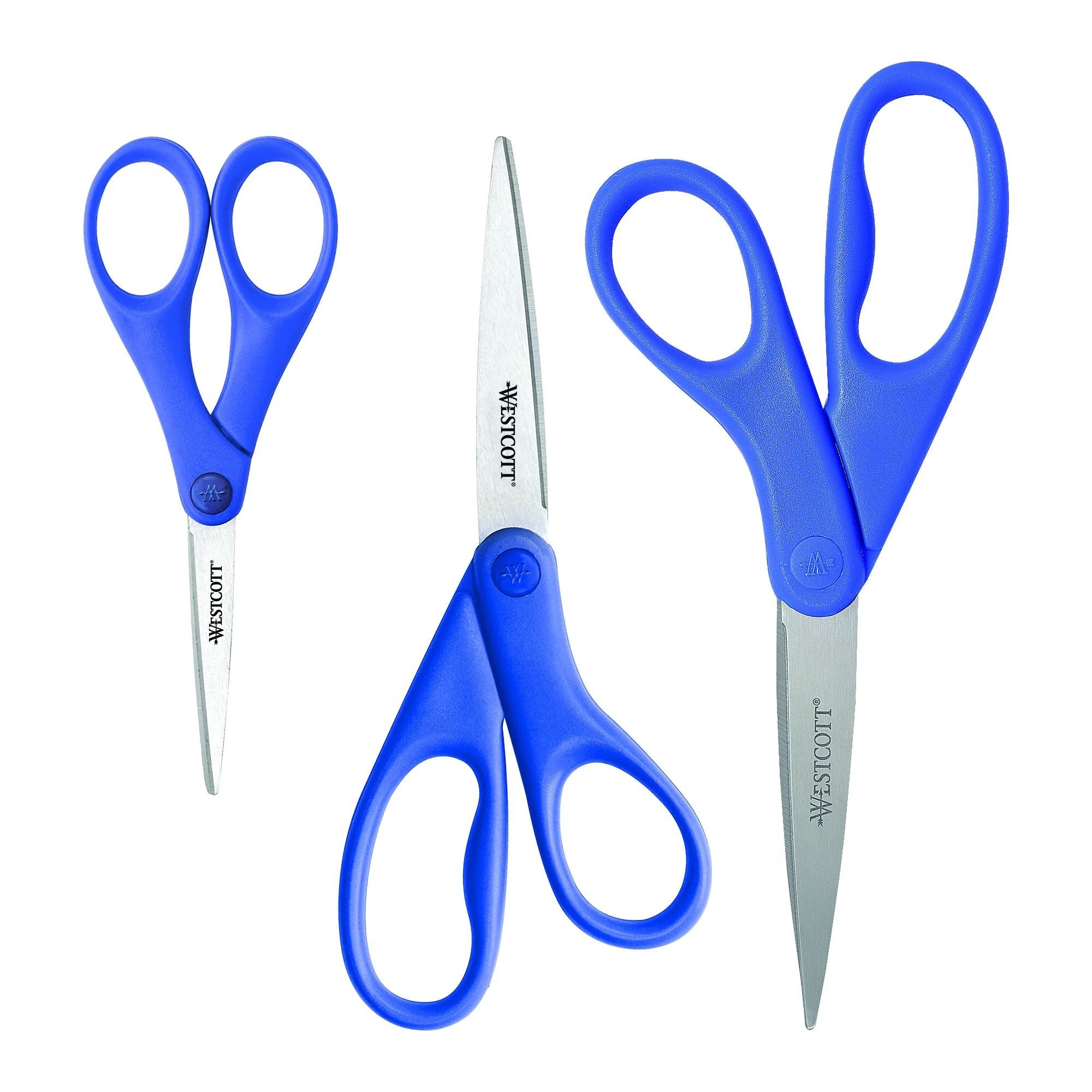 Westcott All Purpose Scissors, 5", 7", 8", for Craft, Blue, 3-Pack | Walmart (US)