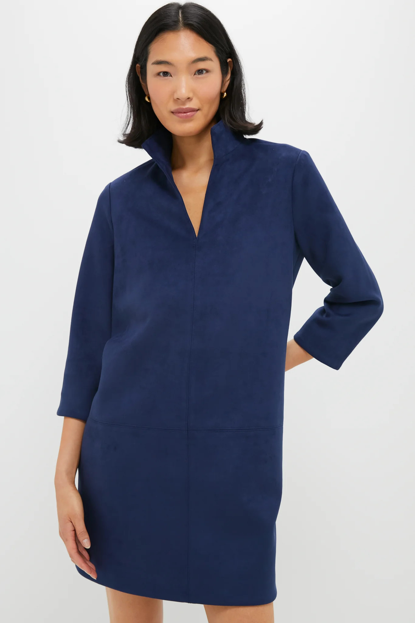 Midnight Blue Vegan Suede Clifton Dress | Tuckernuck (US)