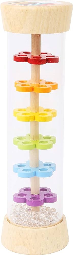 Wooden Rainbow Rainmaker Toy by Small Foot – Rhythm Instrument and Rattle for Babies Helps Hand... | Amazon (US)