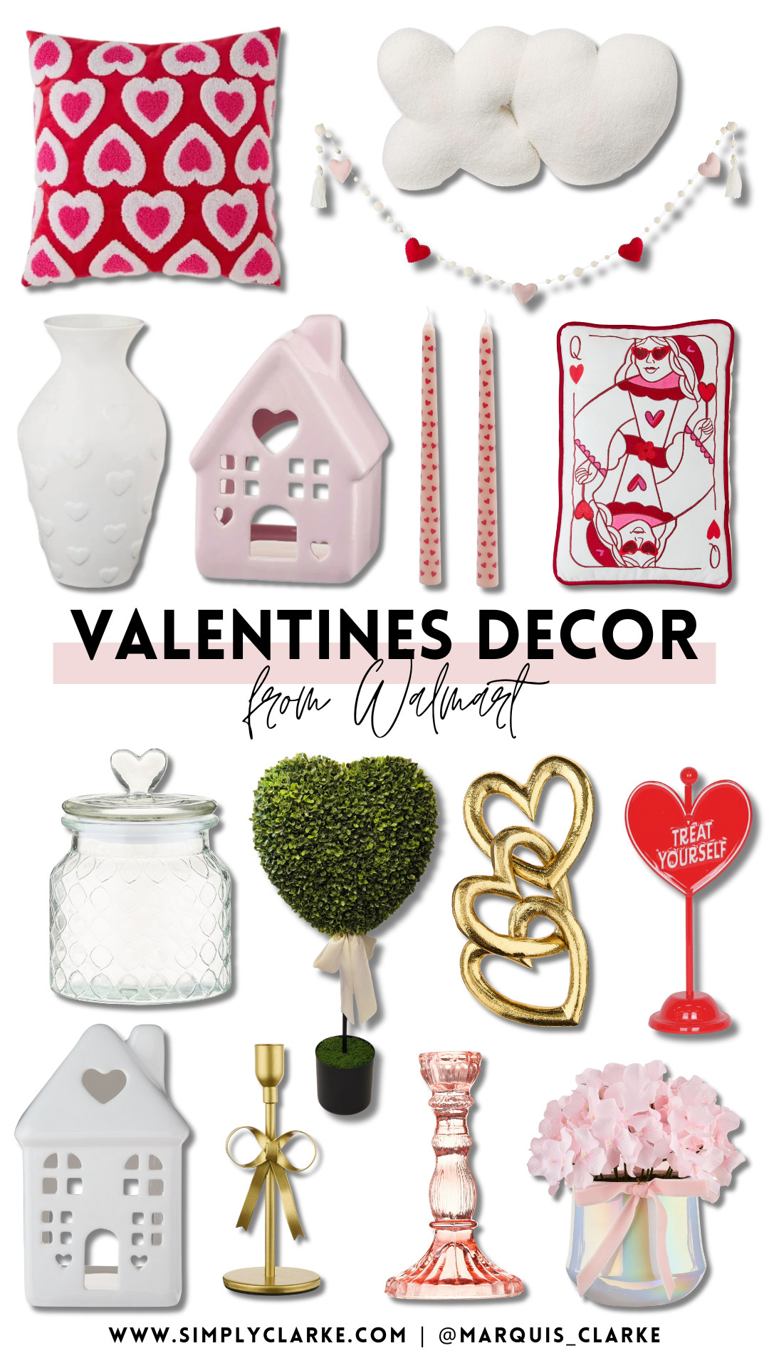 Love is in the air! These Valentine’s Day decor finds from Walmart are the perfect way to make your home feel festive and cozy! #ValentinesVibes #WalmartFinds #HomeDecorInspo 

 