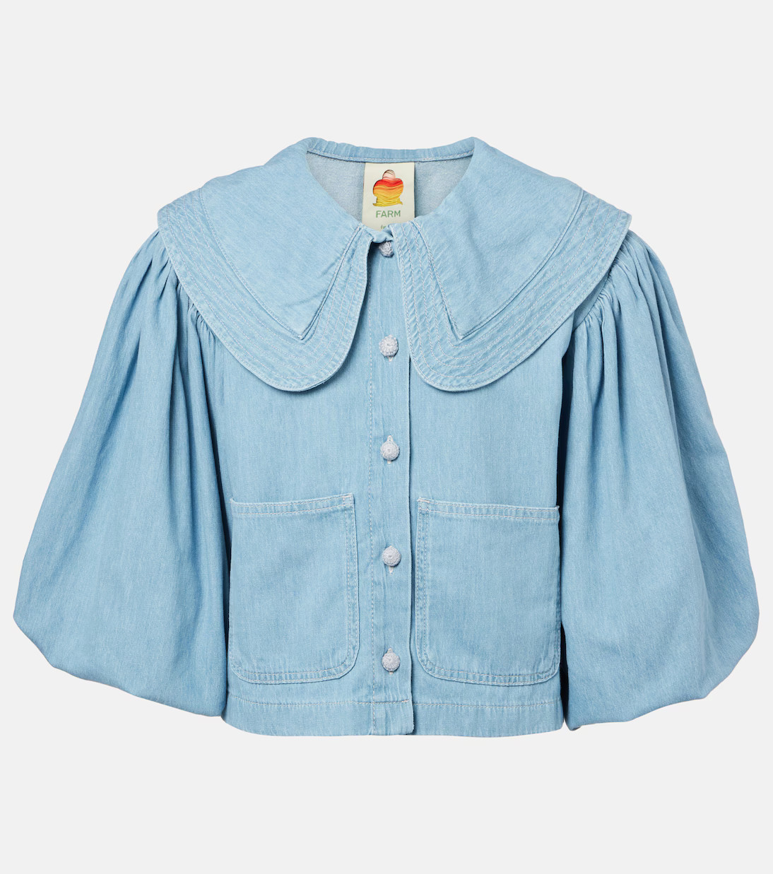 Puff-sleeve denim shirt | Mytheresa (US/CA)