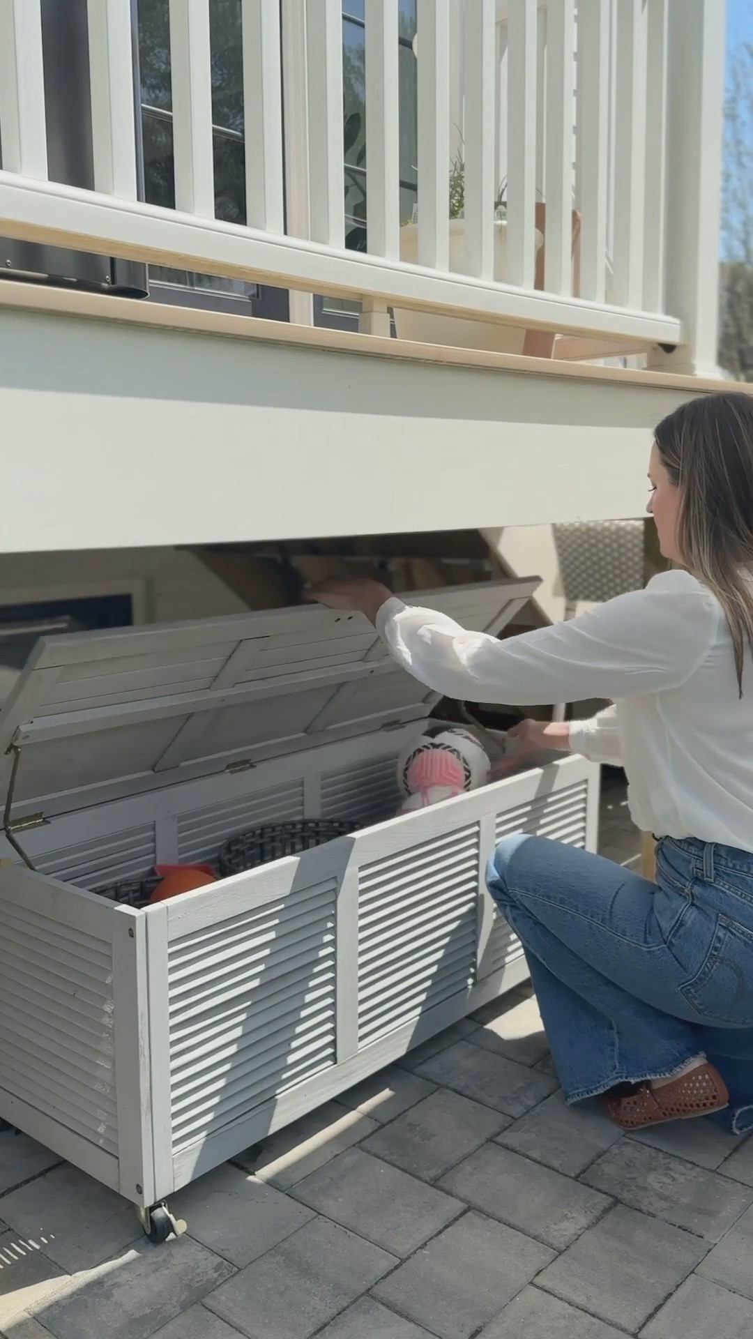 This grey solid wood eucalyptus deck box has been an essential part of keeping our kids backyard toys organized! I also love this for pool toys, and other items you don’t mind getting wet. Also linking similar looks that our waterproof for cushion and towel storage. 

#LTKHome #LTKSeasonal