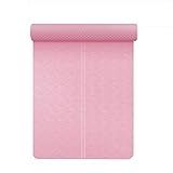 Pink Fitness Mat Waterproof Easy to Clean Nbr Material Safer Pink Yoga Mat Centerline Action Standar | Amazon (US)