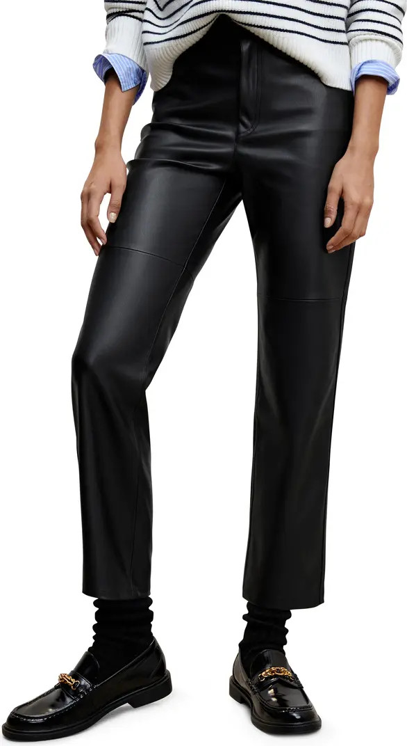 Faux Leather Straight Leg Pants | Nordstrom