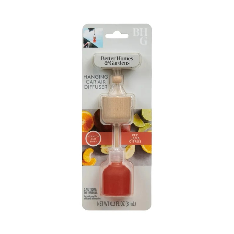 Better Homes & Gardens Red Lava Citrus Scented Hanging Car Diffuser, 0.3 fl (8 ml) | Walmart (US)
