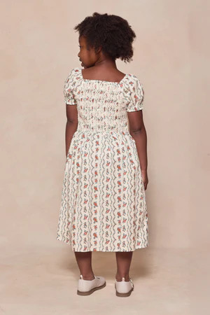 Sunday Best Dress in Linear Poppy Woodblock | Ivy City Co