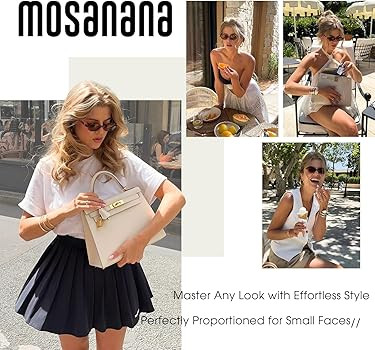 mosanana Small Trendy Oval Sunglasses for Women Narrow Tiny Skinny 90s Retro Style MS52477 | Amazon (US)