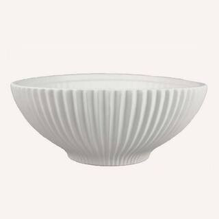 Zinia White Round Ceramic 12.5 in. Decorative Bowl | The Home Depot