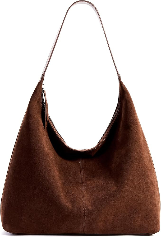 KALIDI Casual Tote Bag Vegan Leather Hobo Zipper Work Bag Weekender Shoulder for Women Shoulder T... | Amazon (US)