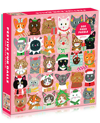 Festive Furballs 500 Pc Holiday Puzzle | Macys (US)