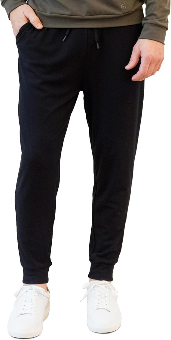 Cozy Earth Men’s Ultra Soft Jogger Pants Zippered Back Pocket - Viscose from Bamboo Blend | Amazon (US)