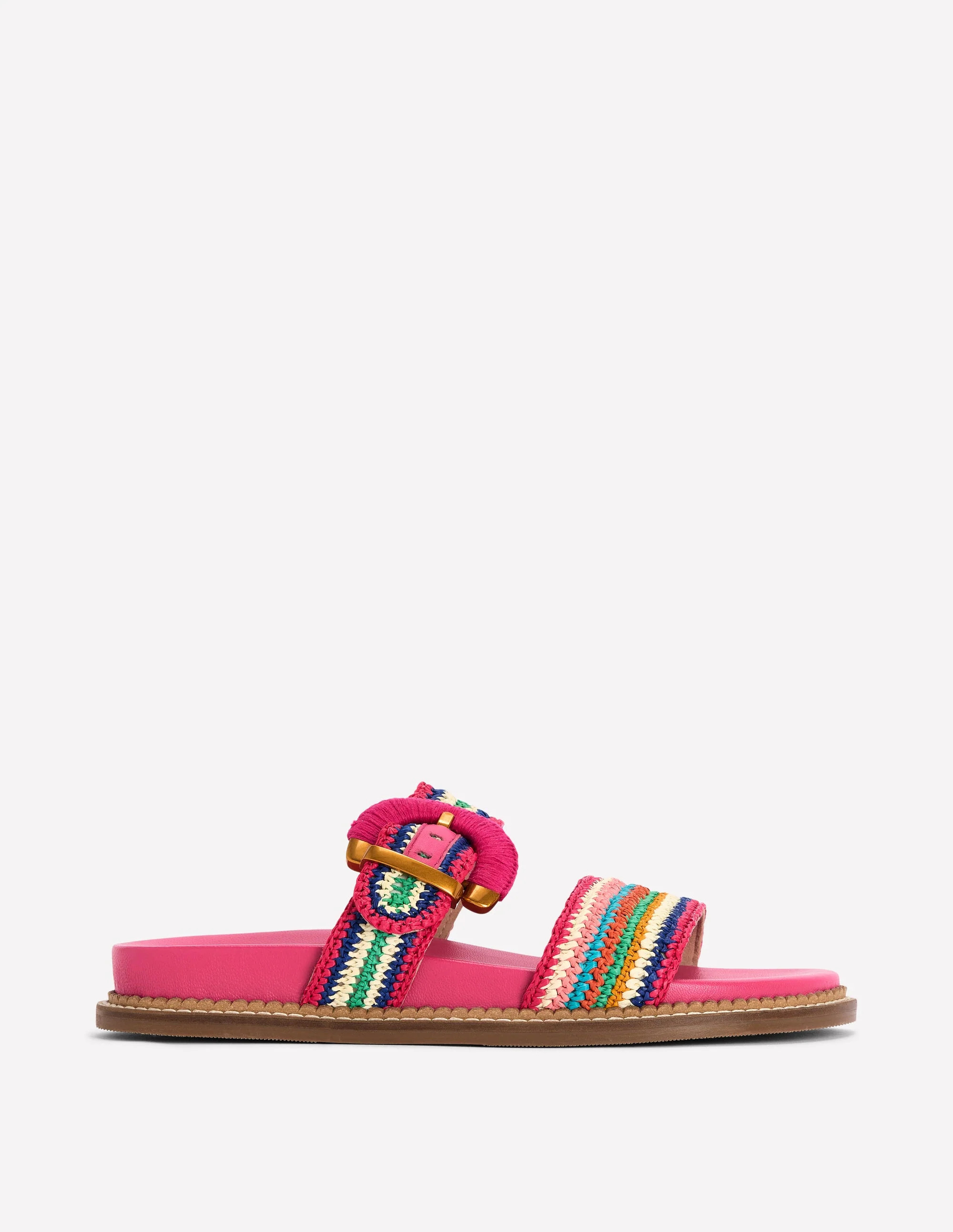 Caryl Double Strap Sandals-Multi Stripe | Boden (US)