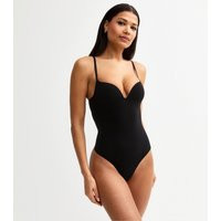 Women's Black Seamless Shaping Sweetheart Neck Bodysuit New Look | New Look (UK)