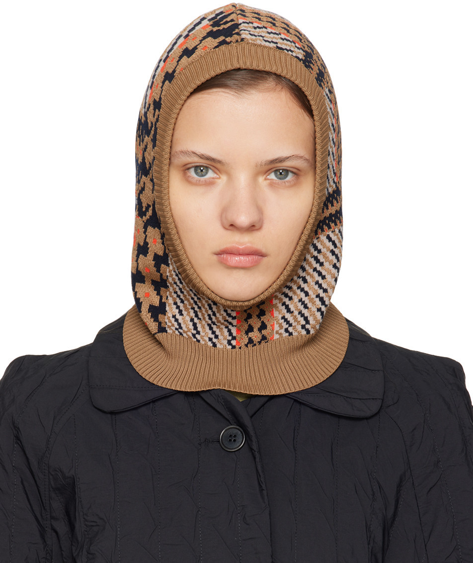 Henrik Vibskov Beige & Orange Dusk Knit Balaclava | SSENSE
