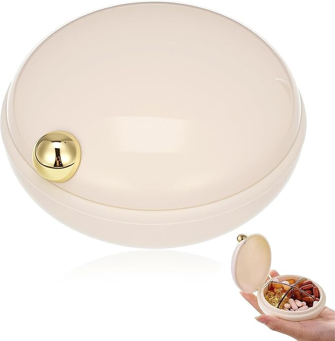 iplusmile Travel Pill Organizer, 4 Compartments Portable Pill Case, Daily Medicine Box for Large ... | Amazon (US)